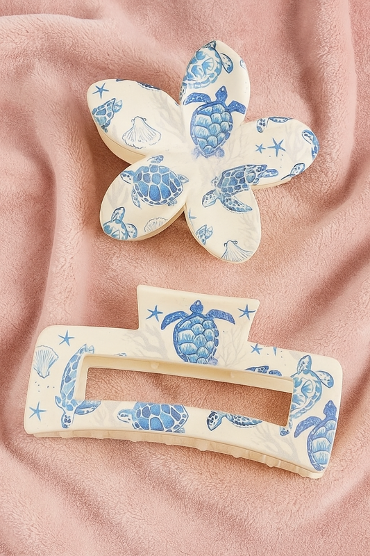 Turtle design claw clip
